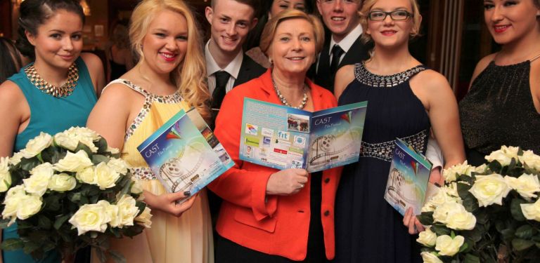 CAST members with Frances Fitzgerald in 2013