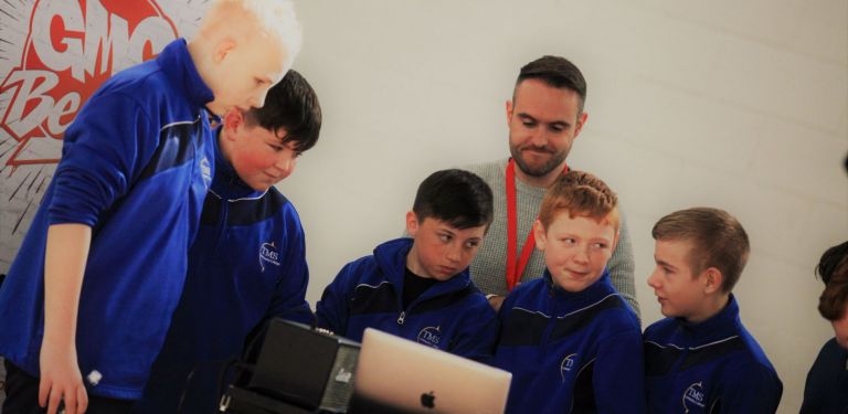 Students from Terence MacSwiney Community School, Cork who successfully campaigned for a new playground for children in their local community